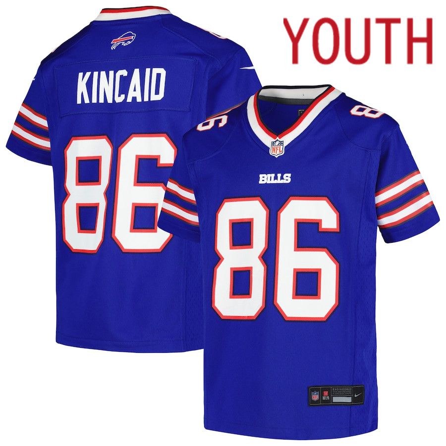 Youth Buffalo Bills #86 Dalton Kincaid Nike Royal Game NFL Jersey